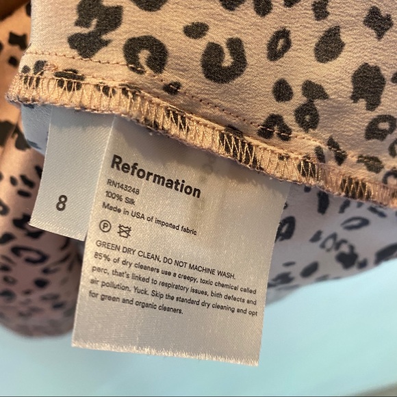 Reformation Kosta pink leopard print mini dress - Picture 8 of 10